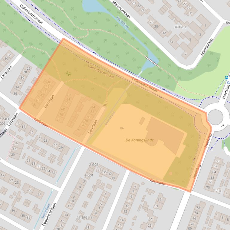 Kaart van postcodegebied 3862EV.