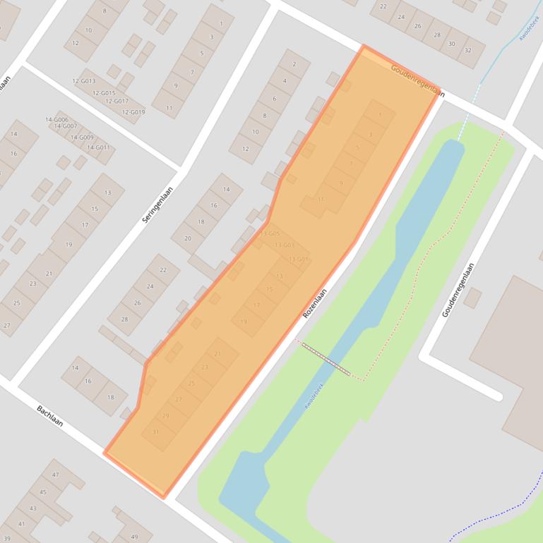 Kaart van postcodegebied 3862GJ.