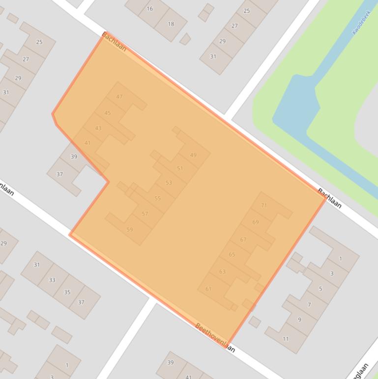 Kaart van postcodegebied 3862GL.