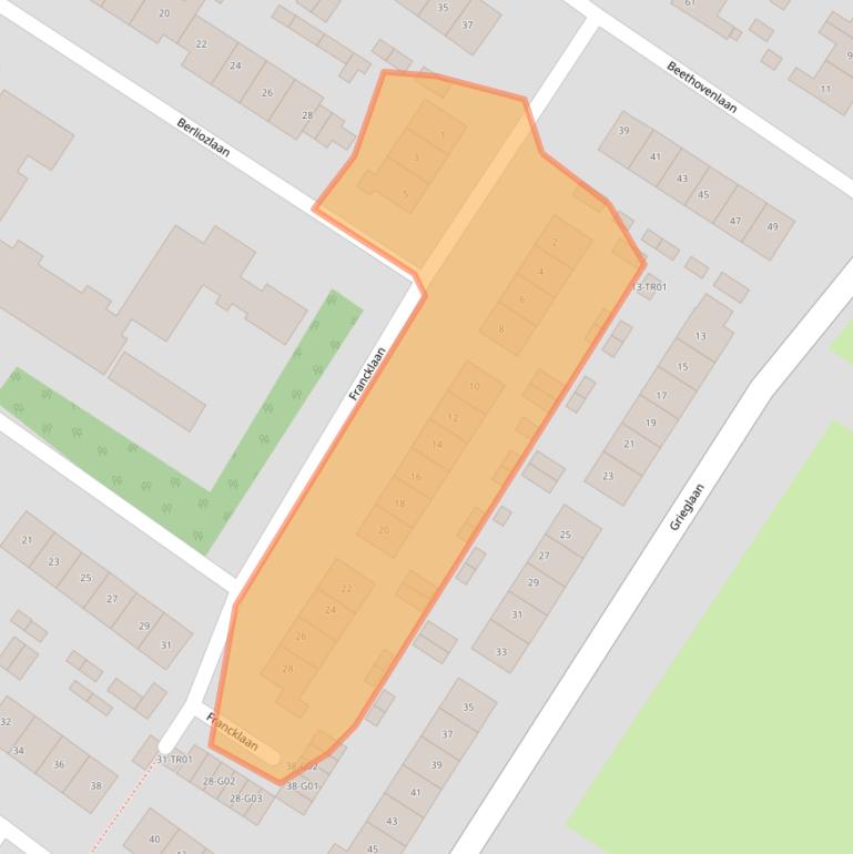 Kaart van postcodegebied 3862GS.