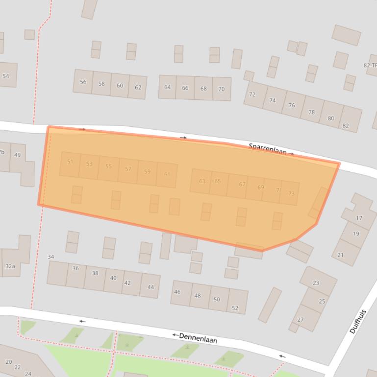 Kaart van postcodegebied 3862HC.