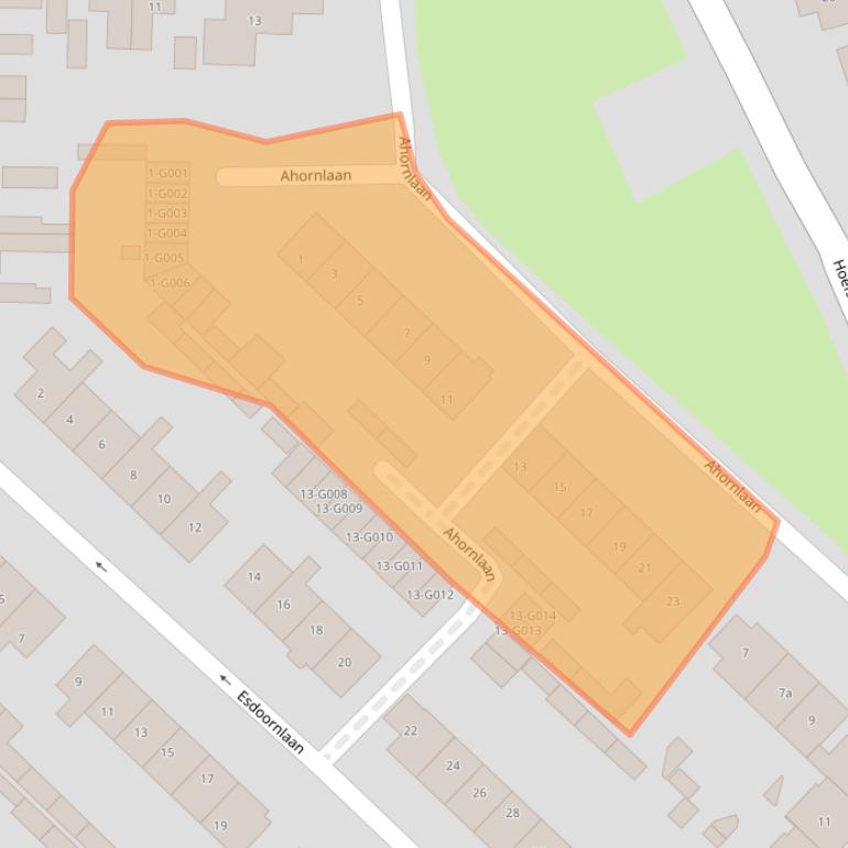 Kaart van postcodegebied 3862HG.