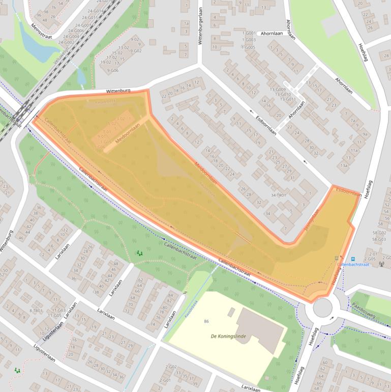 Kaart van postcodegebied 3862HL.