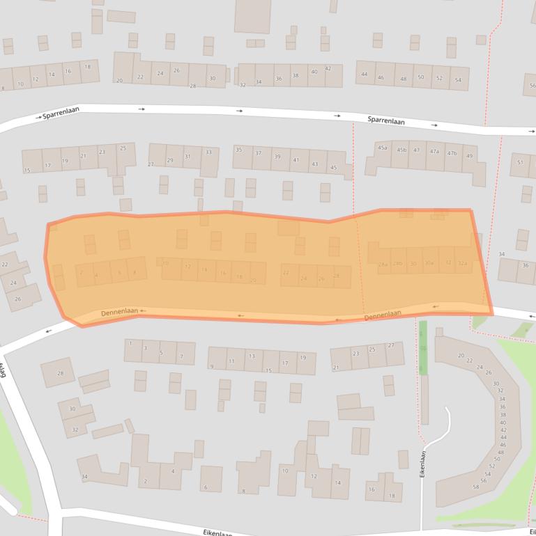 Kaart van postcodegebied 3862HP.