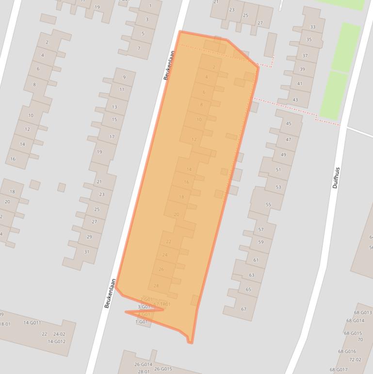 Kaart van postcodegebied 3862HV.