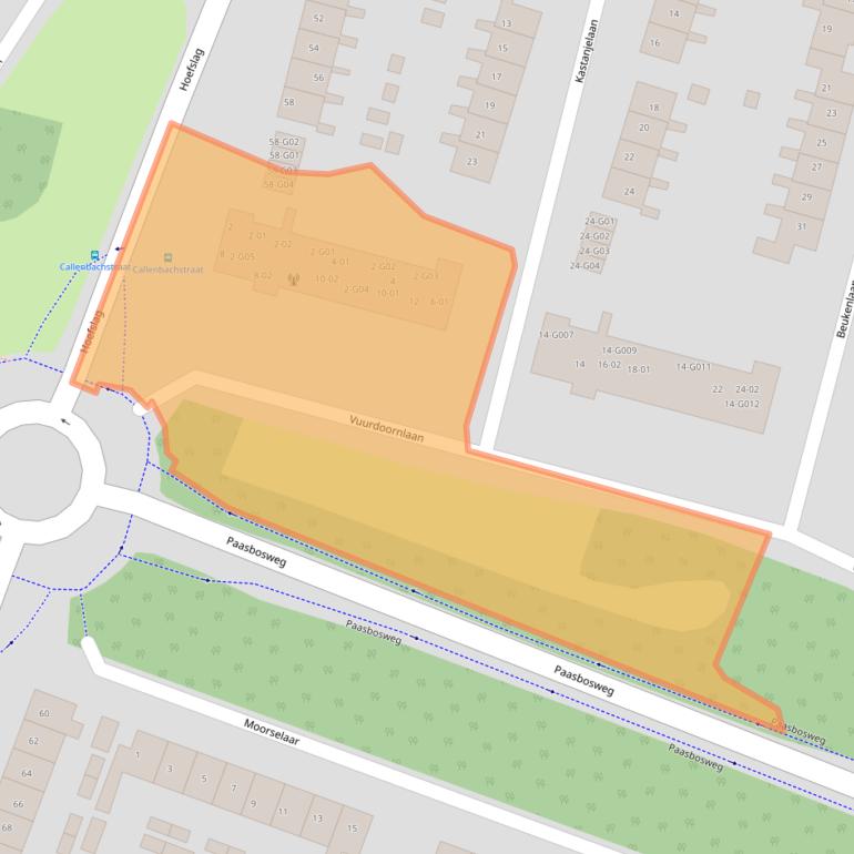 Kaart van postcodegebied 3862JA.