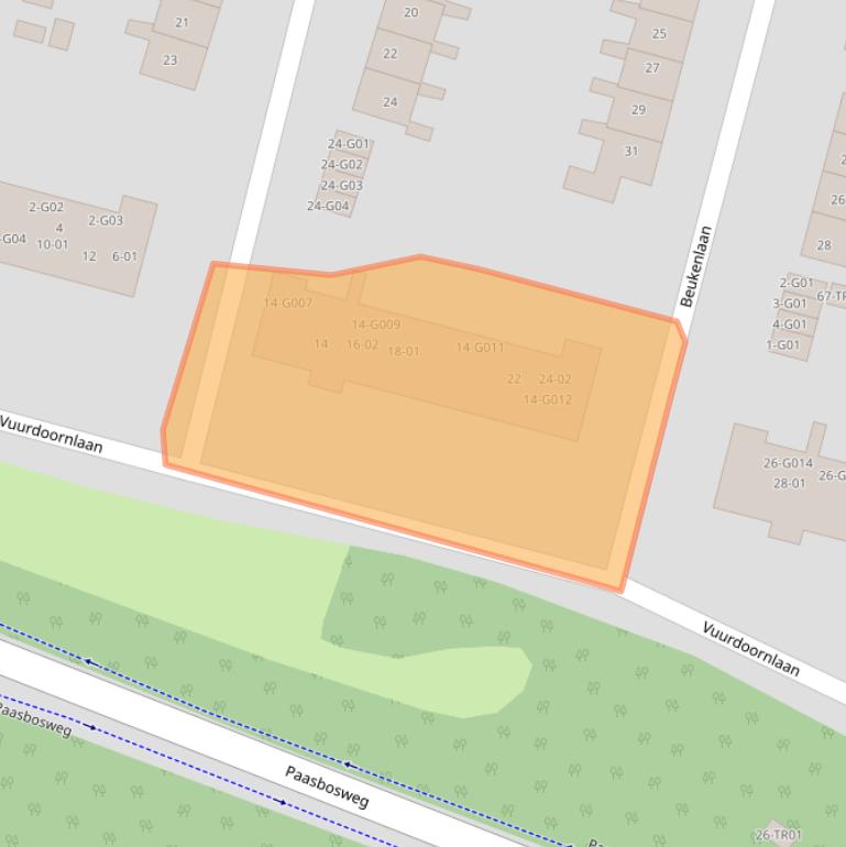 Kaart van postcodegebied 3862JB.