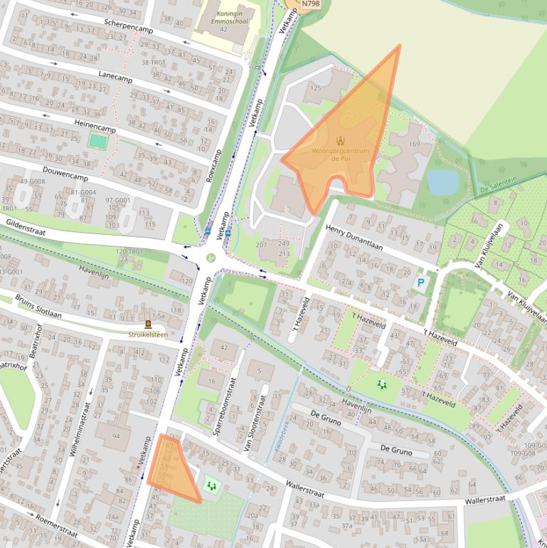 Kaart van postcodegebied 3862JN.