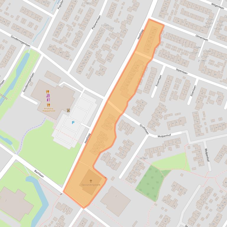 Kaart van postcodegebied 3862KD.