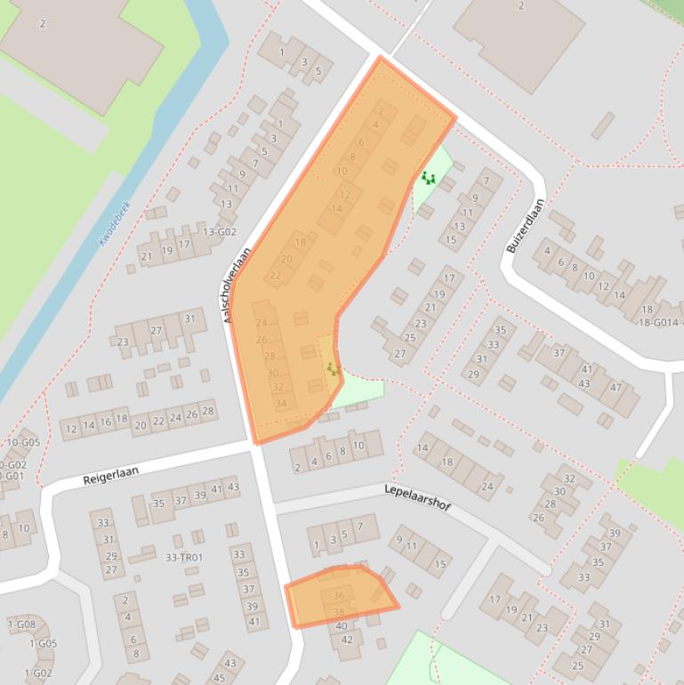 Kaart van postcodegebied 3862KL.