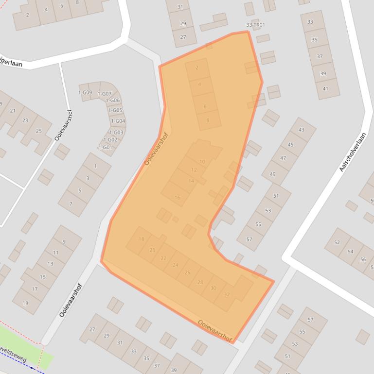 Kaart van postcodegebied 3862KS.