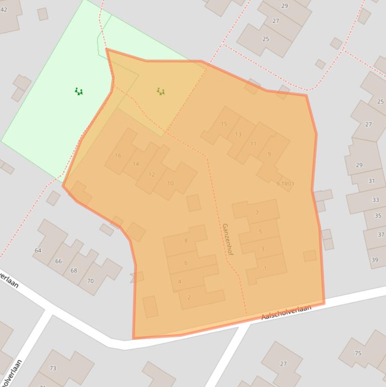 Kaart van postcodegebied 3862KW.