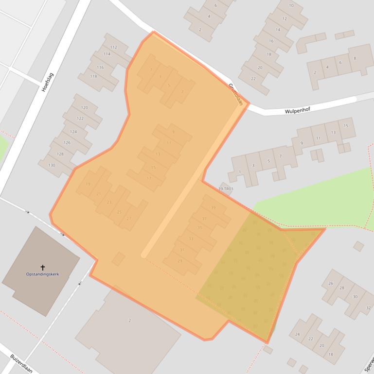 Kaart van postcodegebied 3862LA.