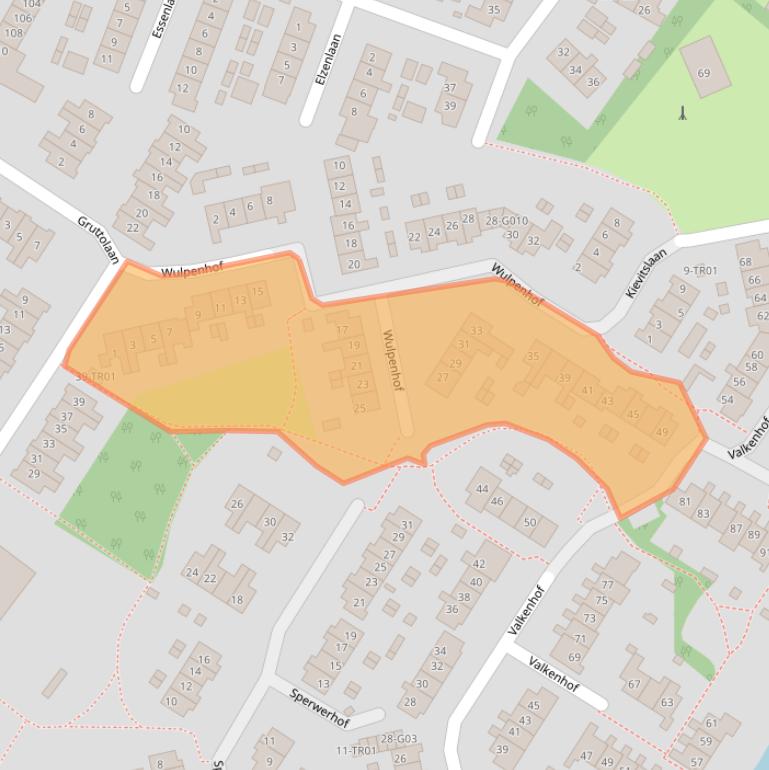 Kaart van postcodegebied 3862LC.