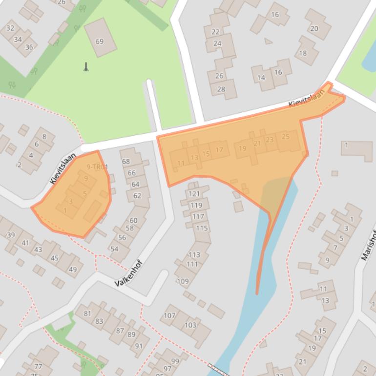 Kaart van postcodegebied 3862LE.