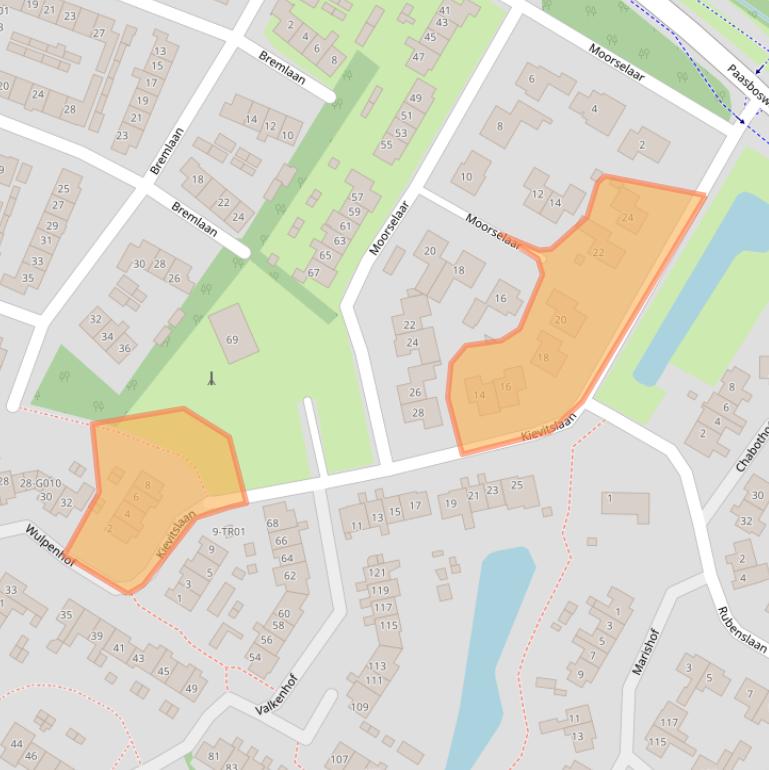 Kaart van postcodegebied 3862LG.