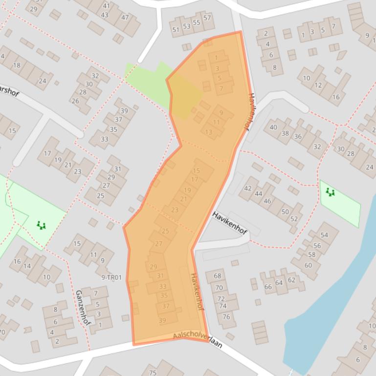 Kaart van postcodegebied 3862LP.