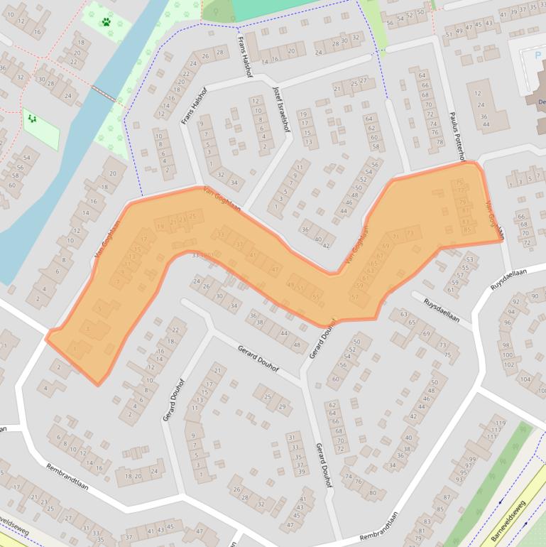 Kaart van postcodegebied 3862MH.