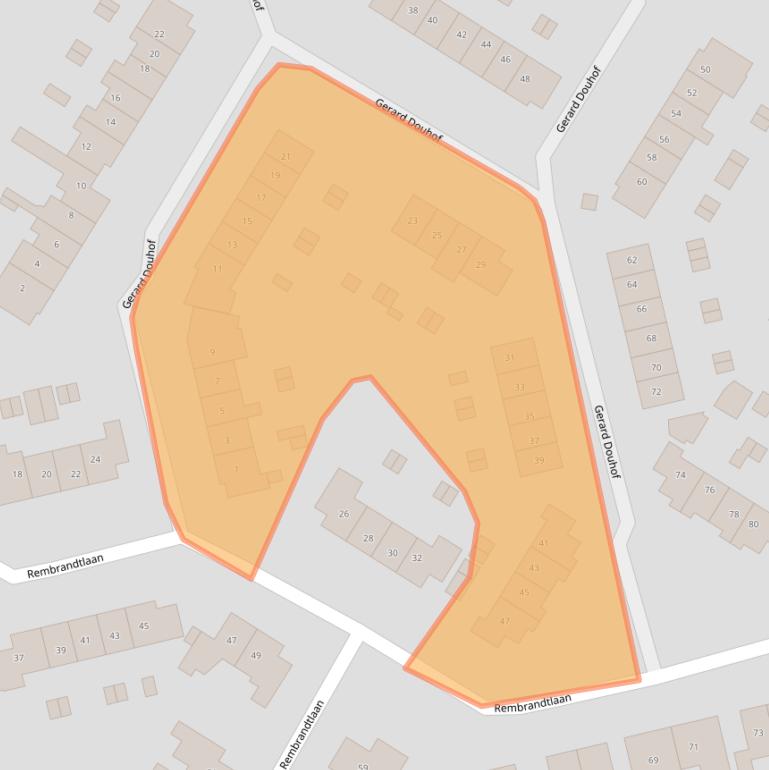 Kaart van postcodegebied 3862MP.