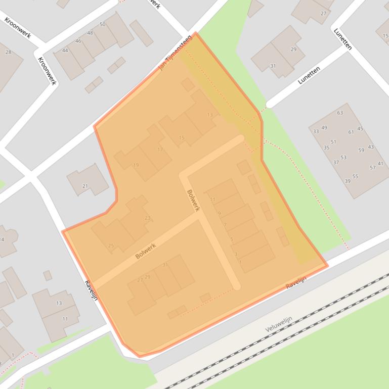 Kaart van postcodegebied 3862NA.