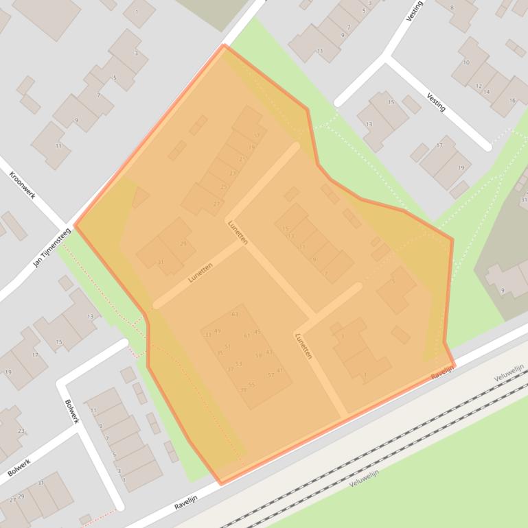 Kaart van postcodegebied 3862NC.