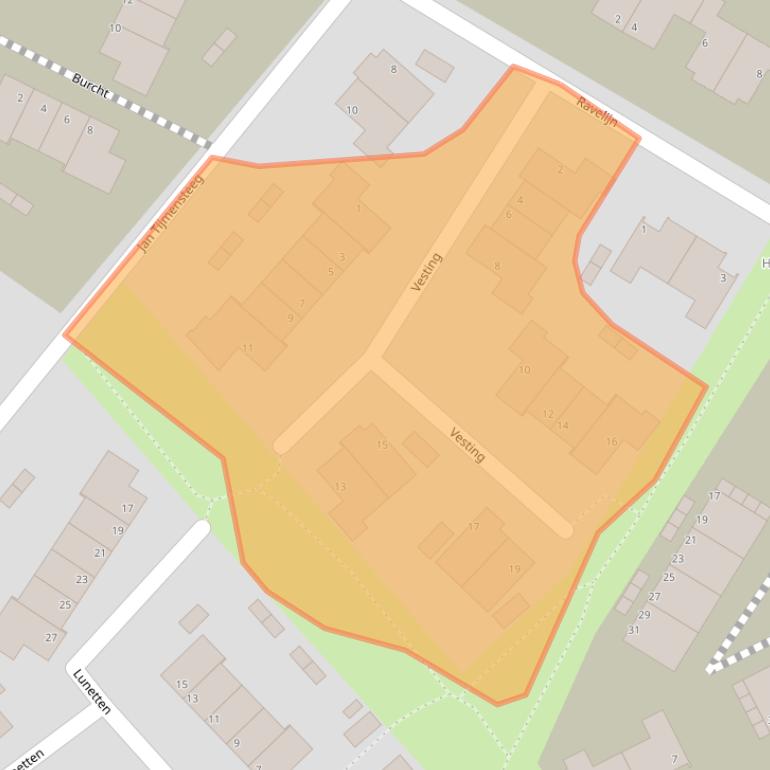 Kaart van postcodegebied 3862NH.