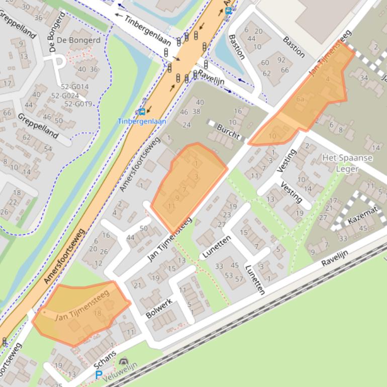 Kaart van postcodegebied 3862NK.