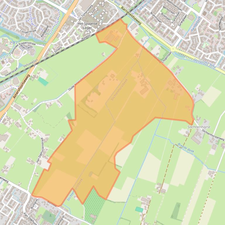 Kaart van postcodegebied 3862NN.