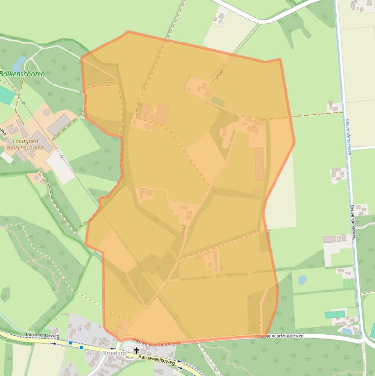 Kaart van postcodegebied 3862NT.