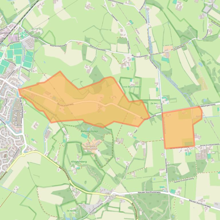 Kaart van postcodegebied 3862NV.