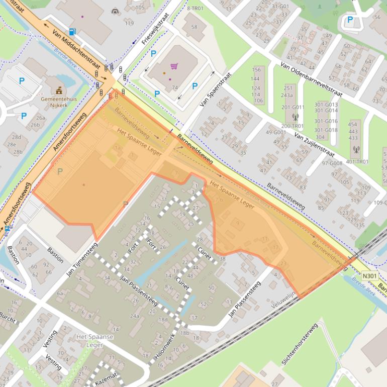 Kaart van postcodegebied 3862NW.