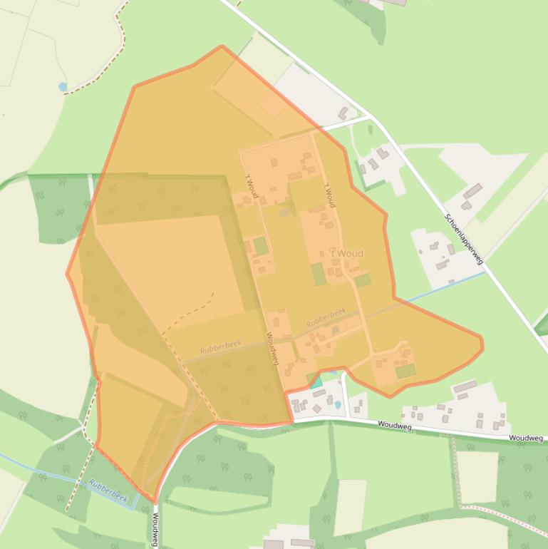 Kaart van postcodegebied 3862PM.