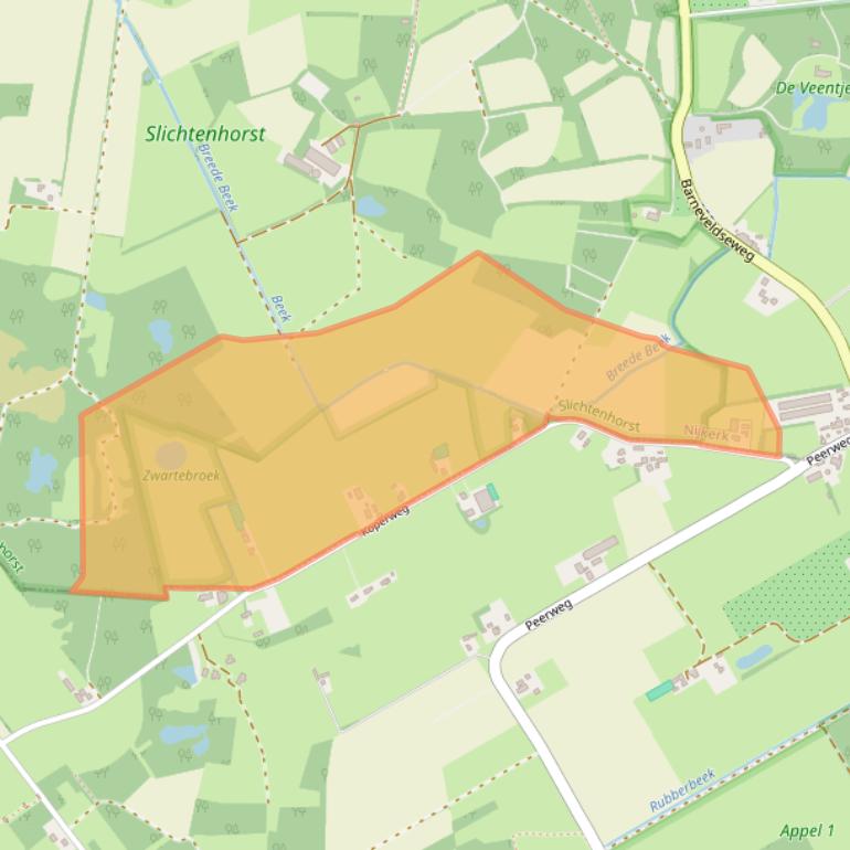 Kaart van postcodegebied 3862PR.