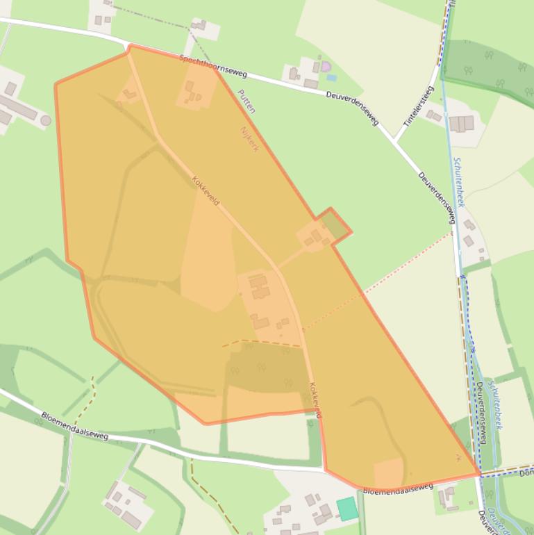 Kaart van postcodegebied 3862RR.