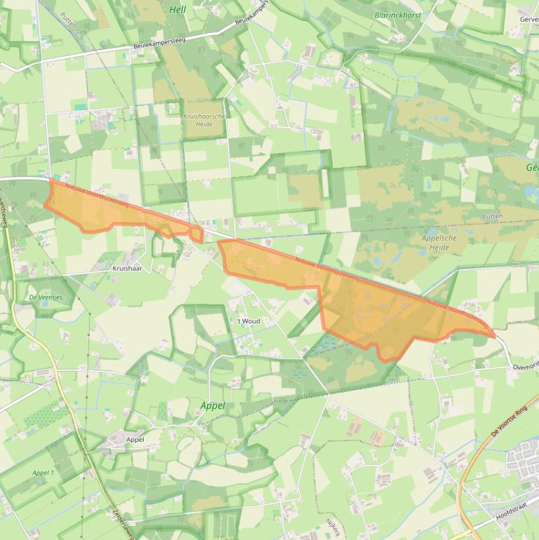 Kaart van postcodegebied 3862RV.