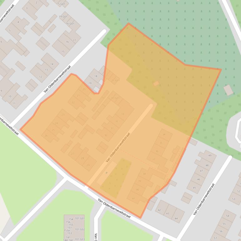 Kaart van postcodegebied 3862SC.