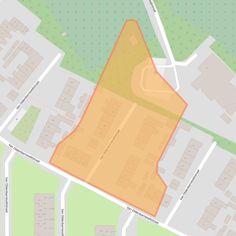 Kaart van postcodegebied 3862SE.