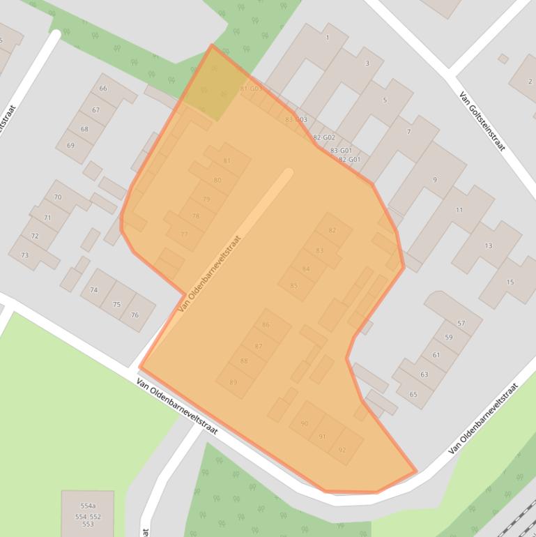 Kaart van postcodegebied 3862SH.