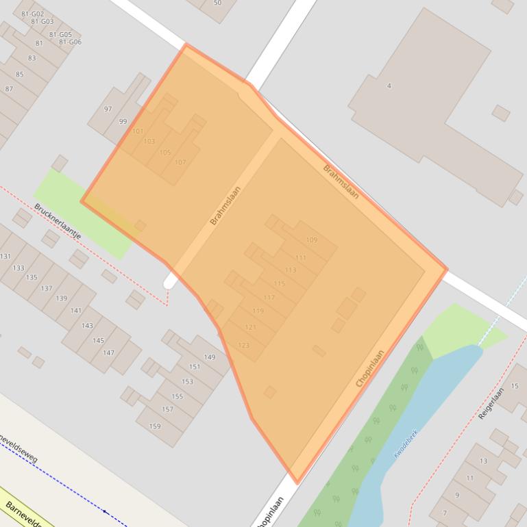 Kaart van postcodegebied 3862TC.