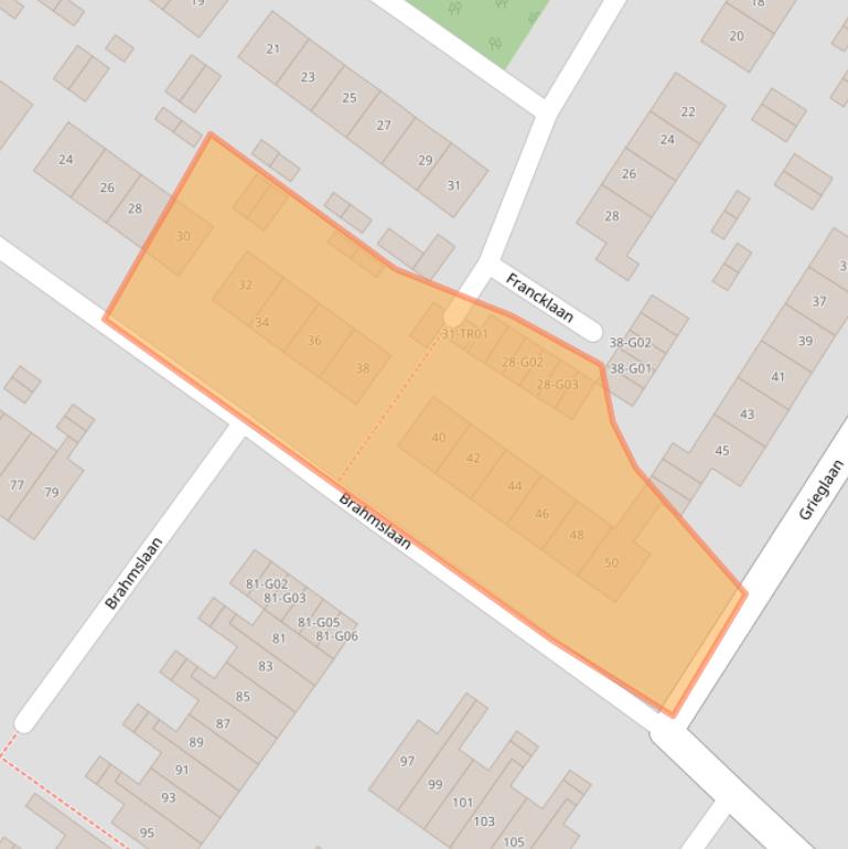 Kaart van postcodegebied 3862TE.