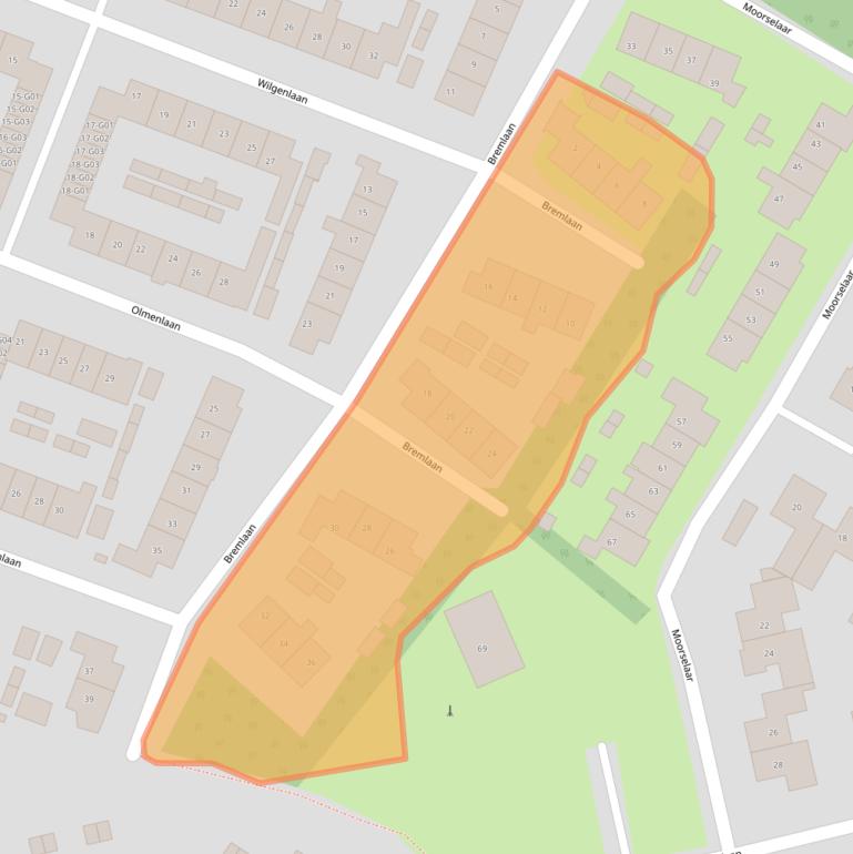 Kaart van postcodegebied 3862VC.
