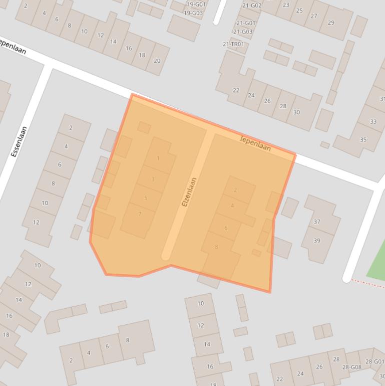 Kaart van postcodegebied 3862VK.