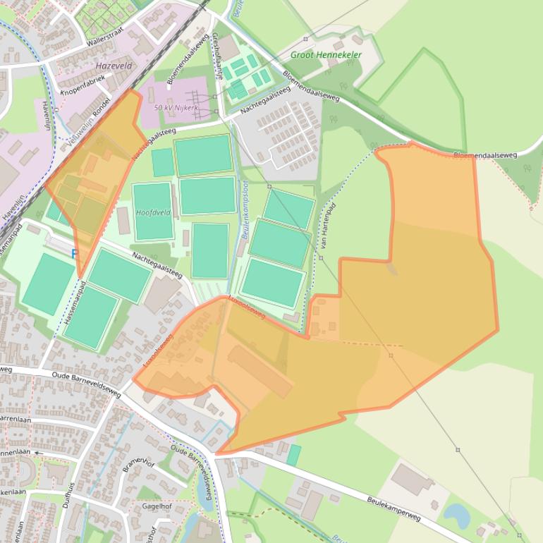 Kaart van postcodegebied 3862WH.