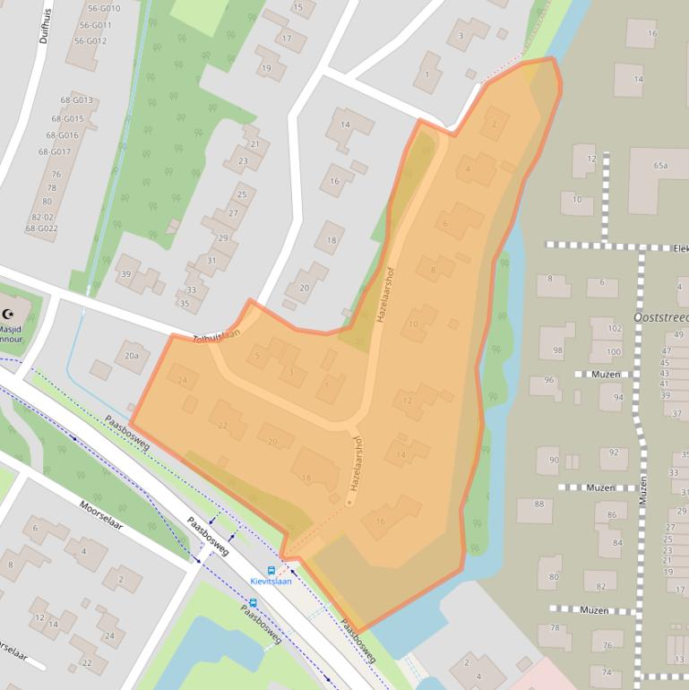 Kaart van postcodegebied 3862WS.