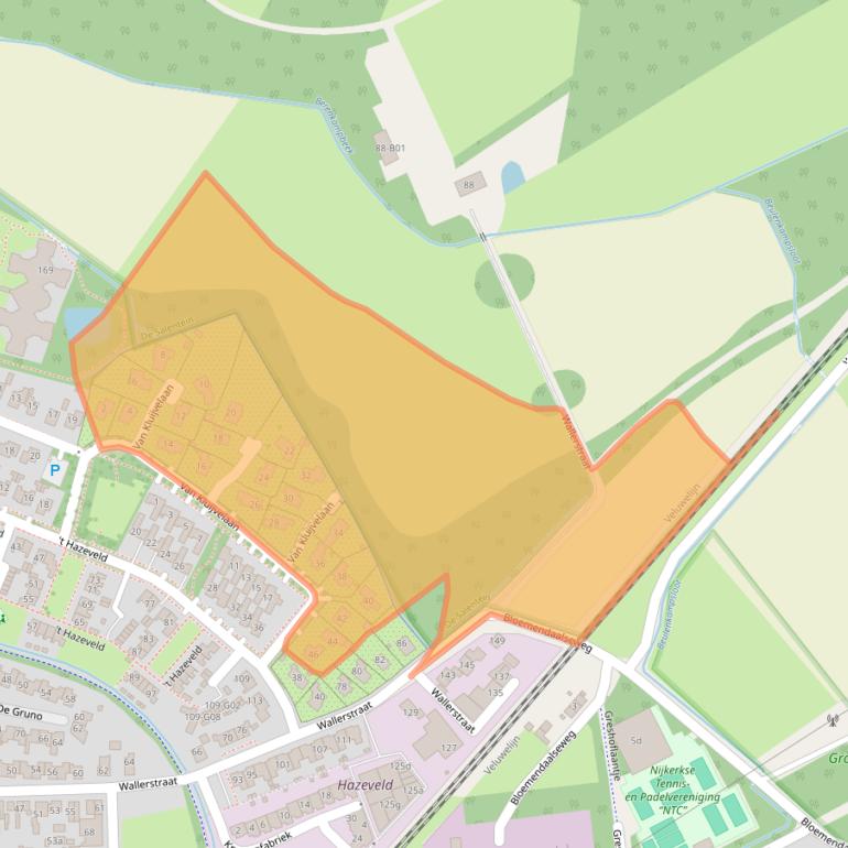 Kaart van postcodegebied 3862XG.