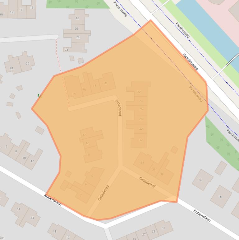 Kaart van postcodegebied 3862ZH.