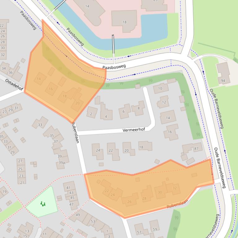 Kaart van postcodegebied 3862ZN.