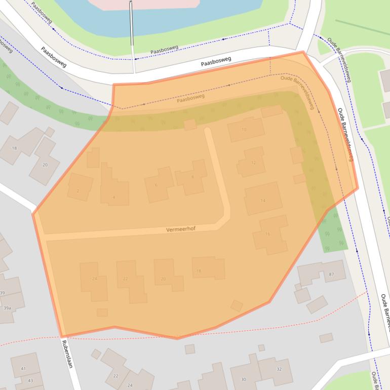 Kaart van postcodegebied 3862ZR.