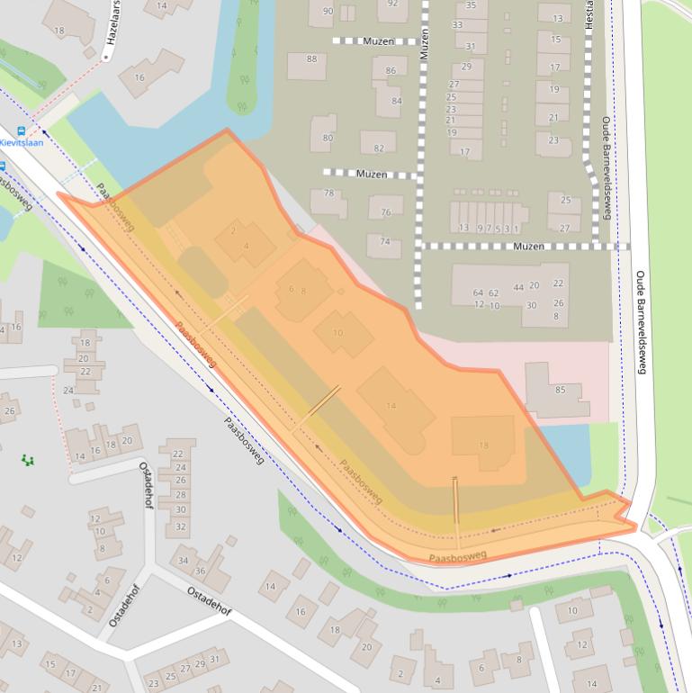 Kaart van postcodegebied 3862ZS.