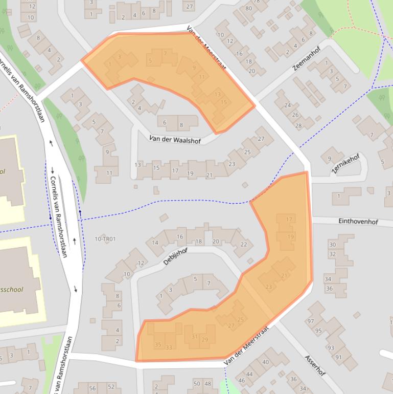 Kaart van postcodegebied 3863AE.